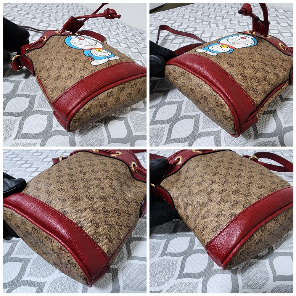 Gucci Doraemon x Gucci Coated Canvas Bucket Bag Mini - Picture 13 of 15